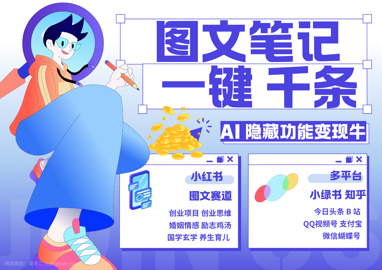 【第14345期】1键生成数千条图文 创业国学 秒生笔记 小红书小绿书图文 轻松引流 变现30000+