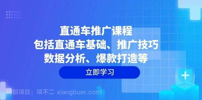 【第14449期】直通车推广课程：包括直通车基础、推广技巧、数据分析、爆款打造等