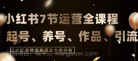 【第11387期】7节小红书运营实战全教程，结合最新情感赛道，打通小红书运营全流程