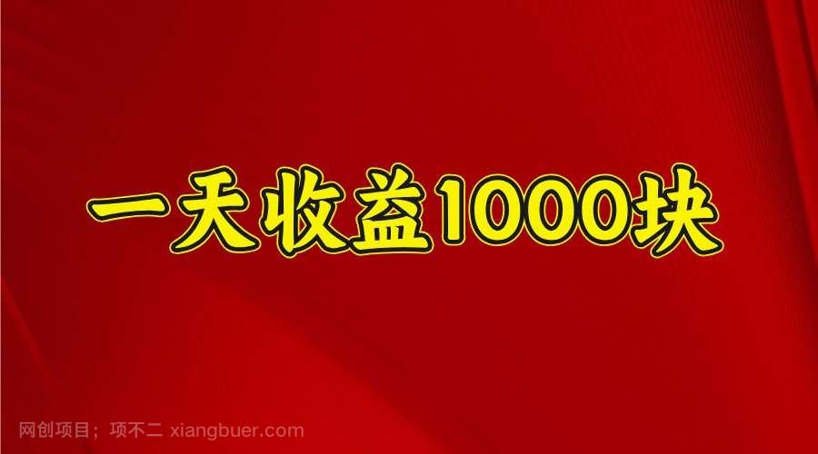 【第14595期】一天收益1000块，2025全网首发